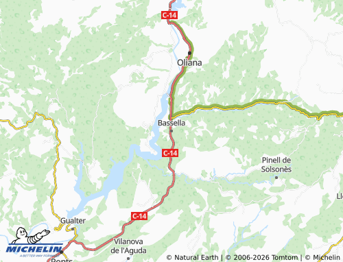 MICHELIN Bassella map - ViaMichelin