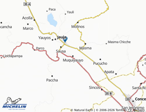 MICHELIN Muquiyauyo map - ViaMichelin