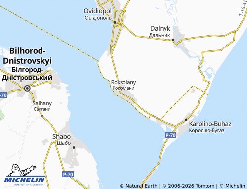 Mapa MICHELIN Roksolany - ViaMichelin