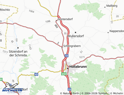 MICHELIN Schöngrabern map - ViaMichelin