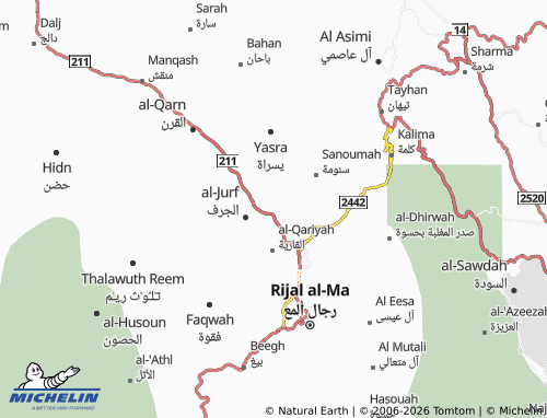 MICHELIN-Landkarte Thaba - ViaMichelin