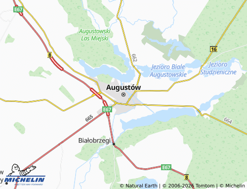 Mappa MICHELIN Augustów - ViaMichelin