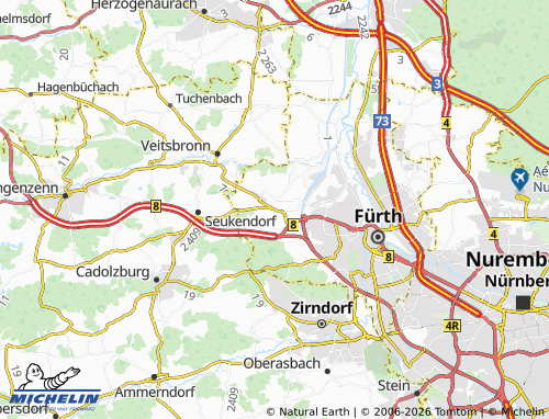 MICHELIN Burgfarrnbach map - ViaMichelin