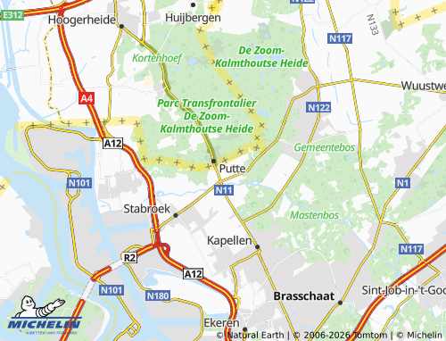 Mappa MICHELIN Putte Kapellen - ViaMichelin
