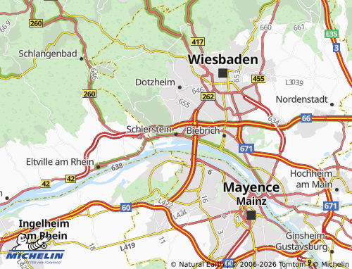 Mappa MICHELIN Schierstein - ViaMichelin