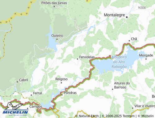 MICHELIN Fervidelas map - ViaMichelin