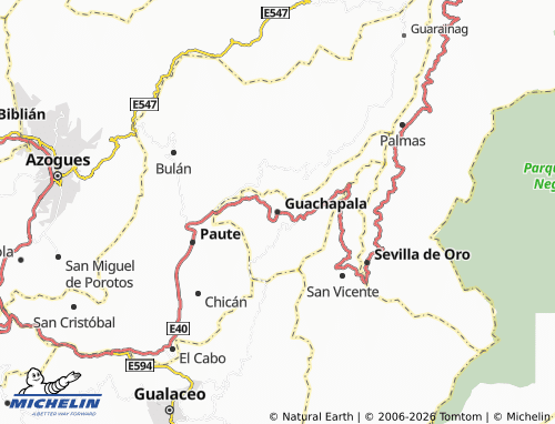 Mapa MICHELIN Guachapala - ViaMichelin