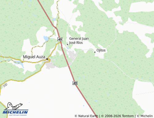 Mapa MICHELIN Ojo de Agua - ViaMichelin