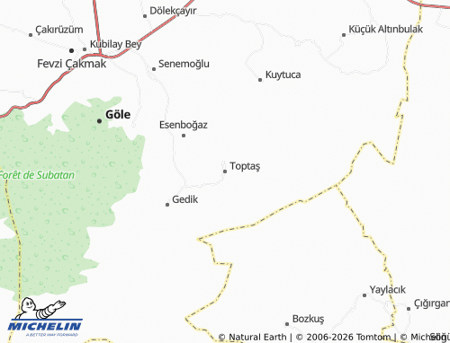 Mappa MICHELIN Toptaş - ViaMichelin