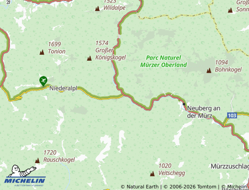 MICHELIN Mürzsteg map - ViaMichelin