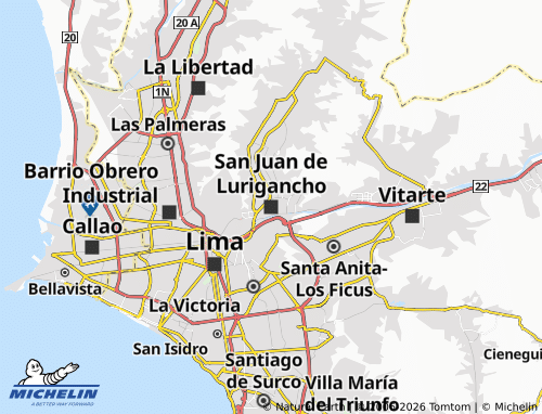 MICHELIN San Juan de Lurigancho map - ViaMichelin