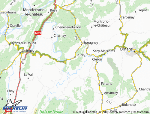 Mappa MICHELIN Rurey - ViaMichelin
