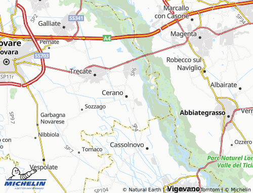Mapa MICHELIN Cerano - ViaMichelin