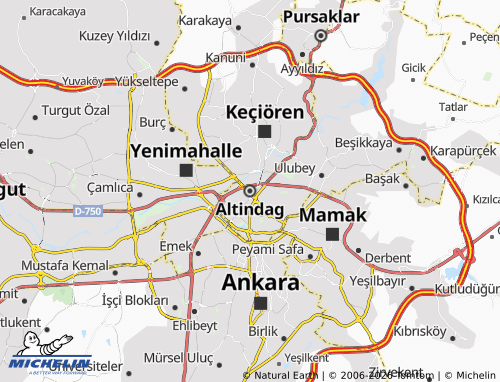 Mappa MICHELIN Altindag - ViaMichelin