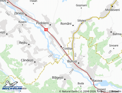 MICHELIN Costișa map - ViaMichelin