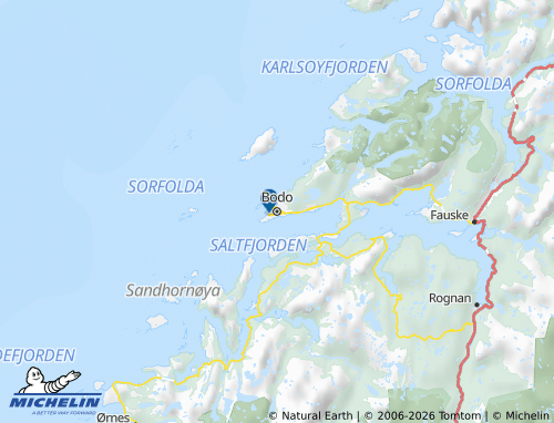 MICHELIN-Landkarte Nordland - ViaMichelin