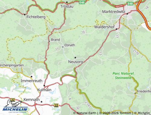 MICHELIN Neusorg map - ViaMichelin
