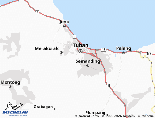 MICHELIN Tegalagung map - ViaMichelin