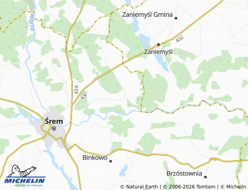 Kaart MICHELIN Dąbrowa - ViaMichelin