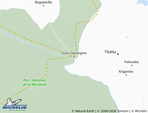 MICHELIN-Landkarte Zoola Danangoro - ViaMichelin