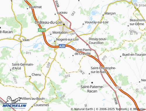 MICHELIN Saint-Pierre-de-Chevillé map - ViaMichelin