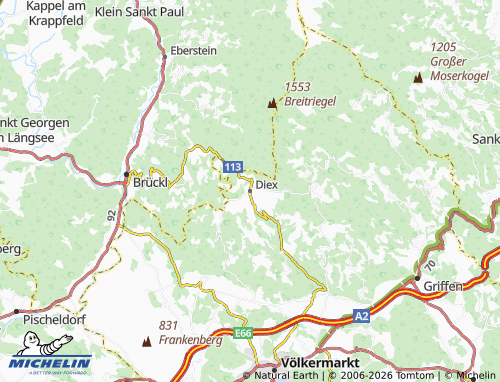 Mappa MICHELIN Diex - ViaMichelin