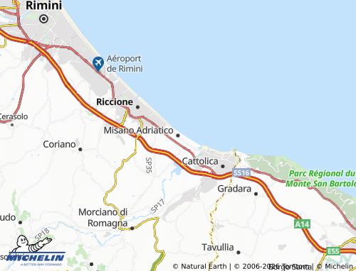Kaart MICHELIN Misano Adriatico - ViaMichelin