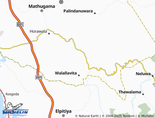 MICHELIN Wedawatta map - ViaMichelin