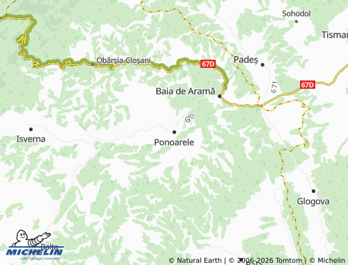 Mappa MICHELIN Ponoarele - ViaMichelin