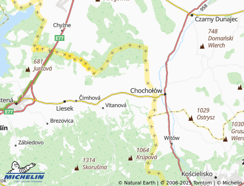 MICHELIN Hladovka map - ViaMichelin