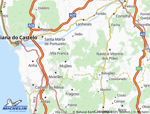 MICHELIN Portela Susã map - ViaMichelin