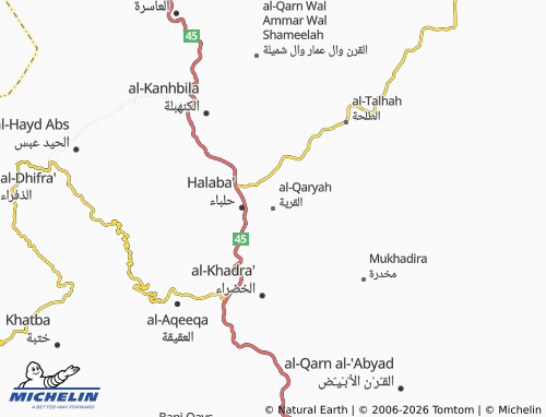 MICHELIN-Landkarte al-Qaryah - ViaMichelin