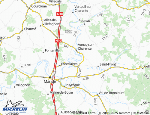 Mapa MICHELIN Moutonneau - ViaMichelin