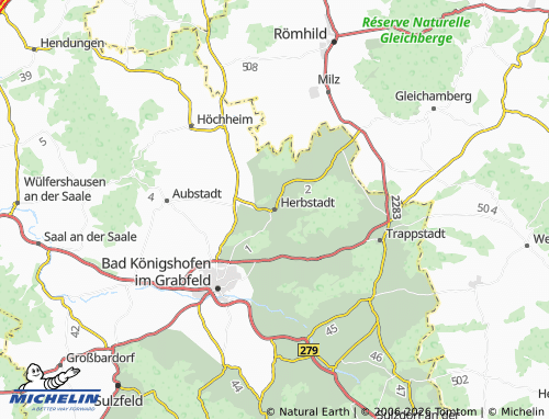 Mappa MICHELIN Herbstadt - ViaMichelin