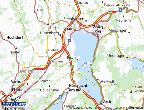 MICHELIN-Landkarte Buonas - ViaMichelin