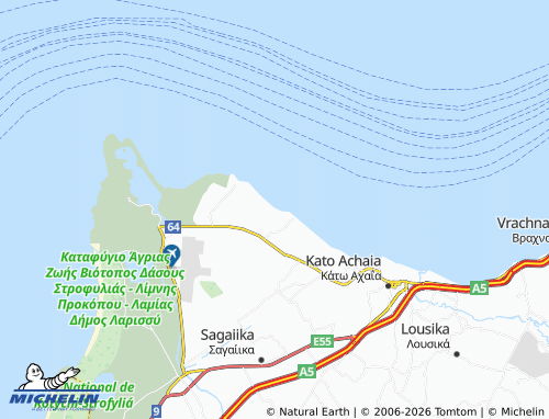 MICHELIN Ioniki Akti map - ViaMichelin