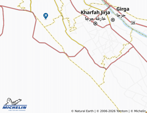 MICHELIN Desert of Markaz Gerga map - ViaMichelin