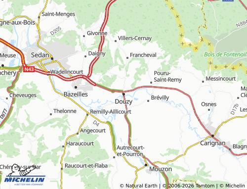 Mapa MICHELIN Douzy - ViaMichelin