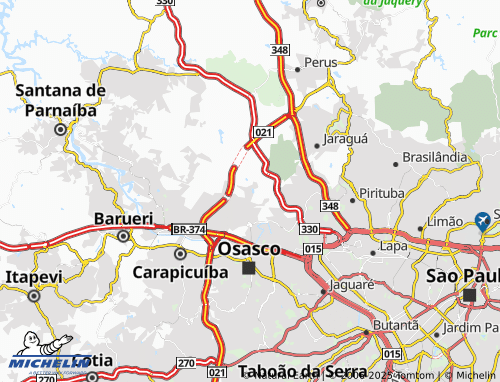 MICHELIN Três Montanhas map - ViaMichelin