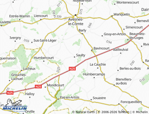 Mapa MICHELIN Saulty - ViaMichelin