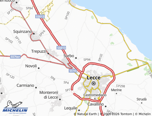 Mappa MICHELIN Surbo - ViaMichelin