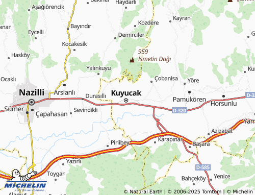 MICHELIN Cumhuriyet map - ViaMichelin