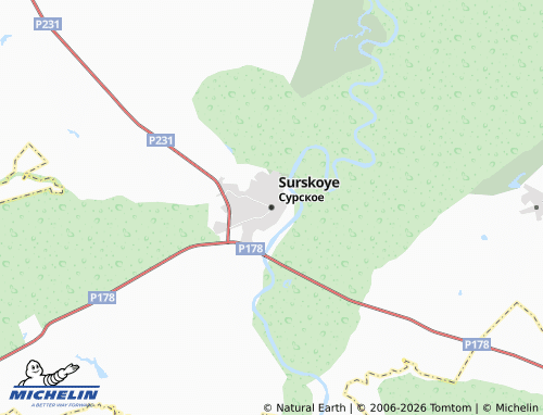 MICHELIN-Landkarte Surskoye - ViaMichelin