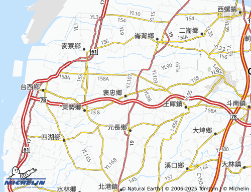 MICHELIN Baozhong Township map - ViaMichelin