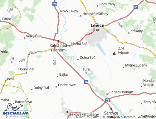 Mappa MICHELIN Dolná Seč - ViaMichelin