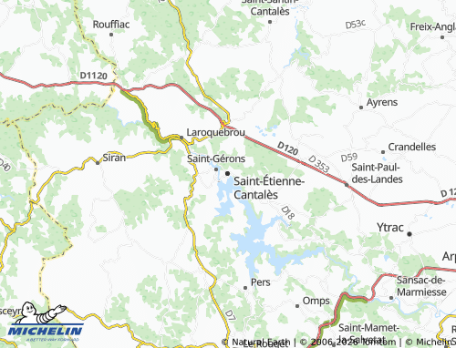 MICHELIN Saint-Étienne-Cantalès map - ViaMichelin