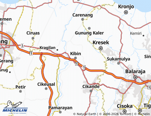 MICHELIN Kibin map - ViaMichelin