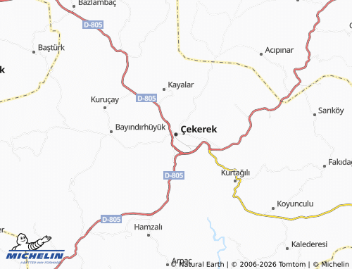 MICHELIN Çekerek map - ViaMichelin