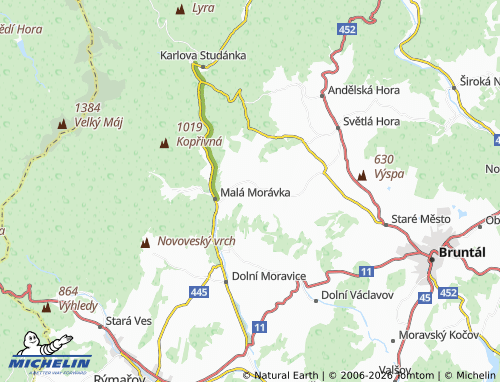 Mappa MICHELIN Nová Rudná - ViaMichelin