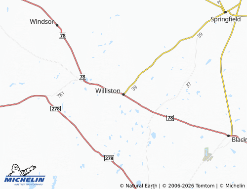 Kaart MICHELIN Williston - ViaMichelin